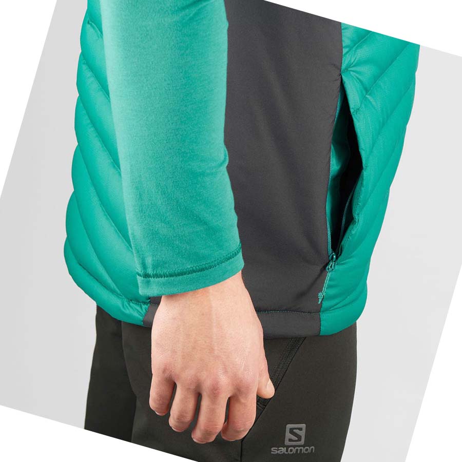 Chaquetas Salomon ESSENTIAL XWARM DOWN INSULATED Hombre Verdes | MX 3316DFM